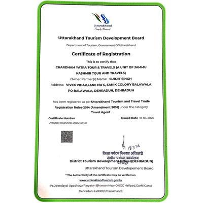 Uttarakhand Tourism Registration